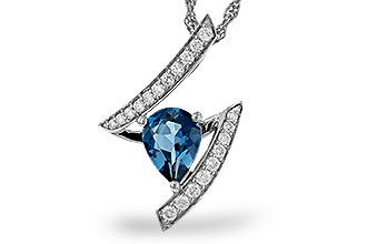 B311-56216: NECK 1.04 LONDON BLUE TOPAZ 1.23 TGW (8x6MM)