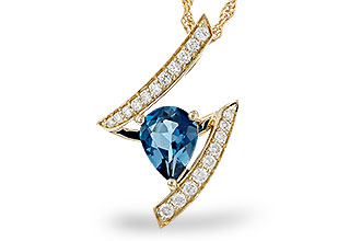 B311-56216: NECK 1.04 LONDON BLUE TOPAZ 1.23 TGW (8x6MM)