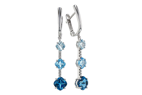 C311-56252: EARRINGS 2.41 TW BLUE TOPAZ 2.45 TGW