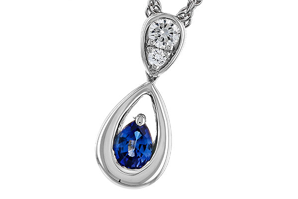 D311-58052: NECKLACE .21 SAPPHIRE .27 TGW (4x3 SAPP)