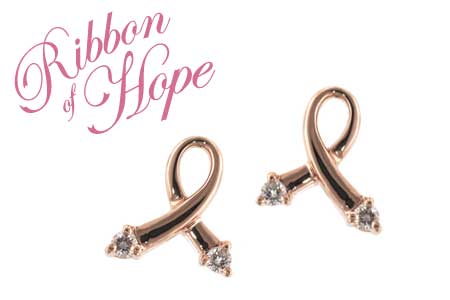G037-08961: PINK GOLD EARRINGS .07 TW