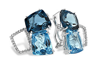 G225-21724: EARR 10.80 BLUE TOPAZ 11.00 TGW