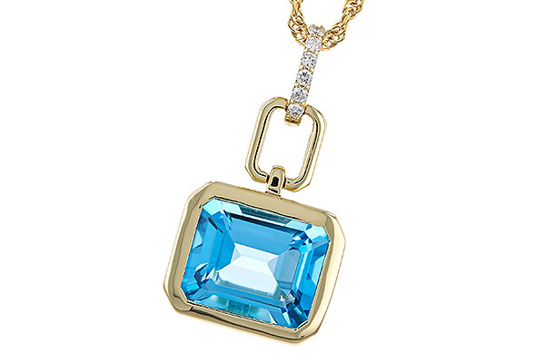 H311-58997: NECKLACE 3.26 BLUE TOPAZ 3.30 TGW (10x8MM BT)