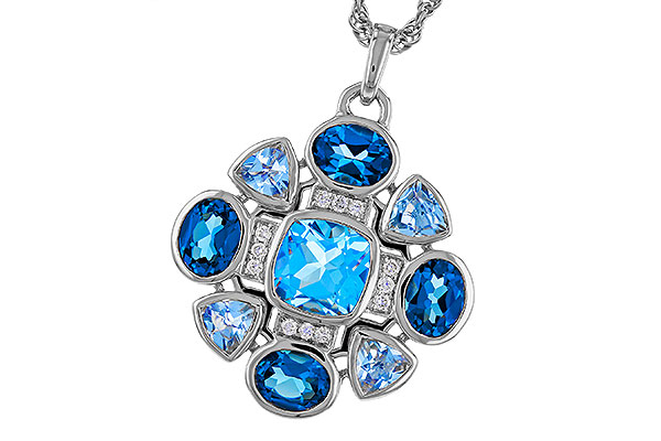 L311-58006: NECKLACE 3.19 TW BLUE TOPAZ 3.25 TGW